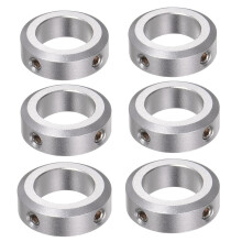 Set of 6 Adjusting Rings with 6 mm Bore and 12 mm Outer Diameter - 6 mm Wide Shaft Locking Rings and Depth Stop Rings for Wheel, Wheelbarrow