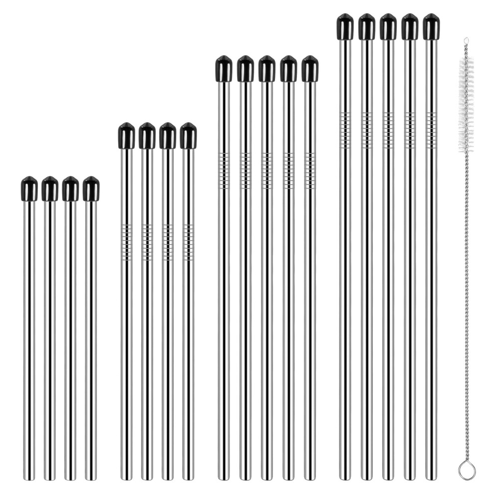 Pack of 18 Dishwasher Bottle Holders, Stainless Steel Sodastream Bottle Holder, Dishwasher Insert Bottles with Silicone Cap, Glass Holder, D