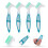 6 pcs portable prosthesis cleaning brushes -With multi-layer brushes and ergonomic rubber handle -Double-sided brushes for thorough -Availab 2