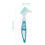 6 pcs portable prosthesis cleaning brushes -With multi-layer brushes and ergonomic rubber handle -Double-sided brushes for thorough -Availab 7