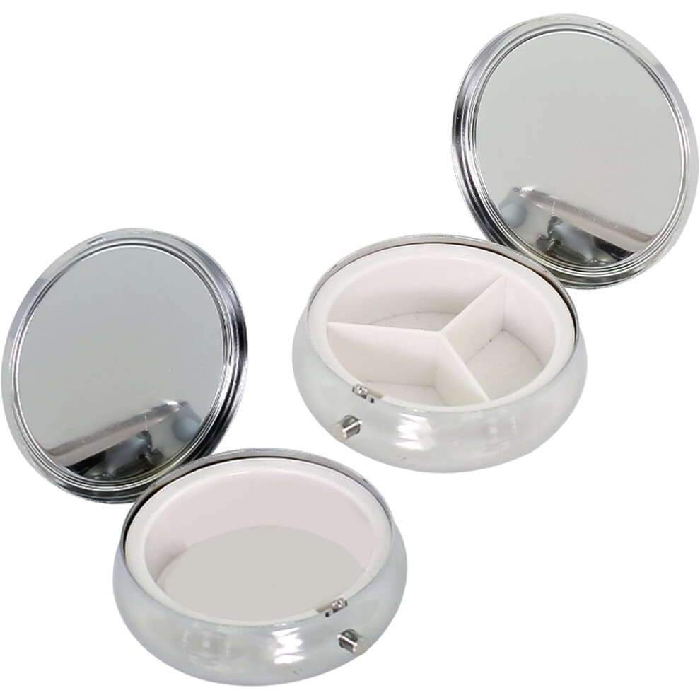 Pack of 2 Small Pill Boxes for On the Go Pill Box Small Pill Box Pill Boxes with Compartments Pill Box Small Pill Box for On the Go Mini Pil