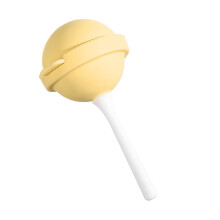Round Ice Cream Mould Heat Resistant Reusable Silicone Small DIY Lollipop Ice Mould for Kids Home Yellow