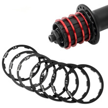 GSKQCRPR 8-Piece Bicycle Spacer Set, Black, 1/1.5/2/2.18/2.35/2.5 mm Thickness for Inner Bearing, Cassette and Rim Mounting for MTB and Roa