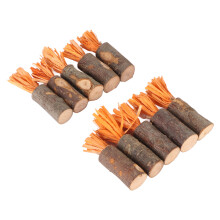 10Pcs Rabbit Chew Sticks Edible Safe Prevent Urinary Stones Decorative Guinea Pig Chew Toys for Hamster Bunny Orange Corn Husk Type