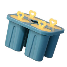 4 Cavity Ice Cream Mold Easy Release Ice Pop Molds for Kids Adults Teens for Party Yogurt Juice Smoothies Sticks Blue