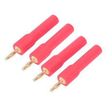 10Pcs Banana Plugs Connector 2mm Male to 4mm Female Adapter Gold Plated Brass 30V Red