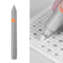 Electric Eraser Easy Operation Adjustable Length AAA Battery Powered Electric Pencil Eraser with 20 Refills Gray