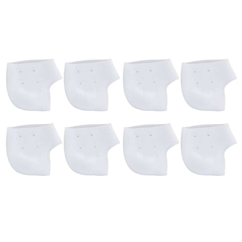 4 Pairs Silicone Heel Protectors Eliminate Cracks Elastic Breathable Heel Covers Heel Cups Heel Guards for Plantar Fasciitis