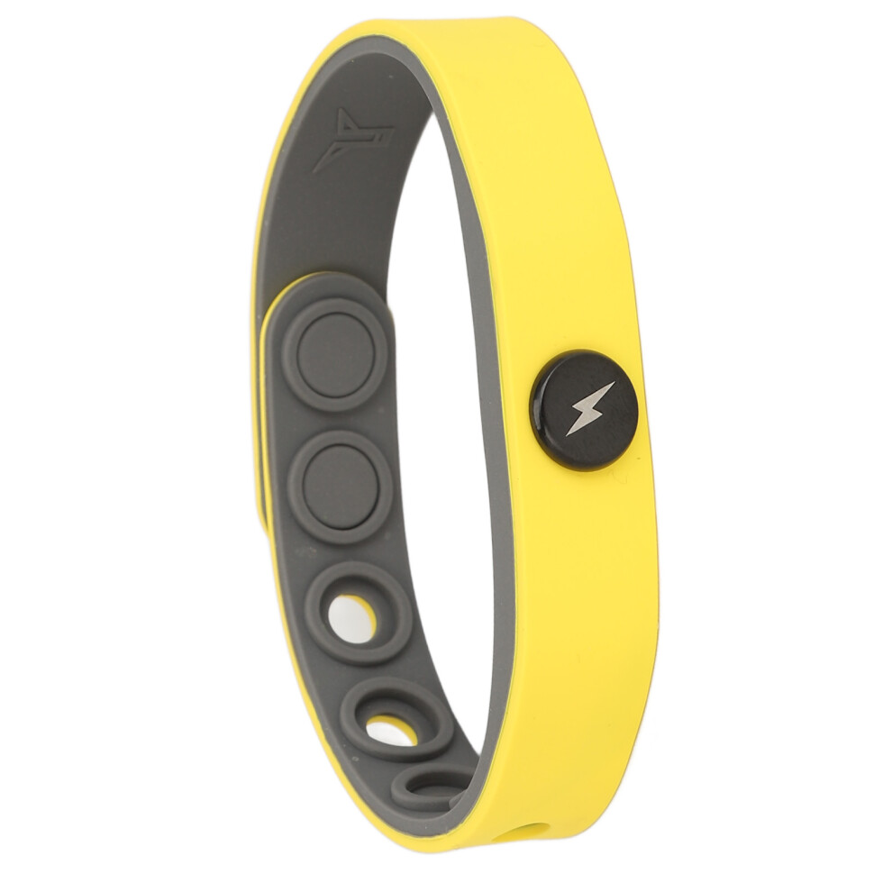 Negative Ions Wristband Increase Energy Remove Static Elastic Silicone Sport Bracelet Yellow 5011314445611