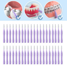 40pcs Interdental Brushes Purple 1.2-1.5mm Adults