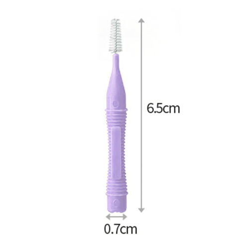 Purple Interdental Brushes 40pcs 1.2-1.5mm 1
