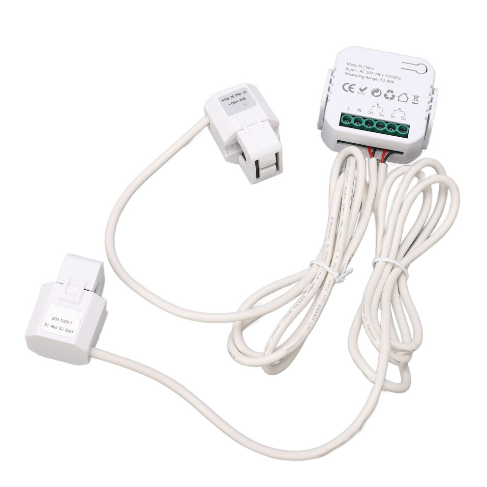 Wifi Smart Energy Monitor Single Phase Clamp Electricity Meter 100Â240V Ac For Home Appliances White Pjâ1103AâW 7691314447303