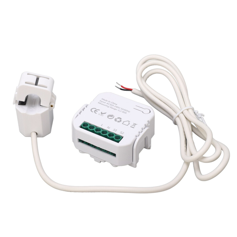 Wifi Energy Monitor Single Phase Smart Electricity Meter With Clamp Power Consumption Monitor 100Â240Vac White 9391314447331