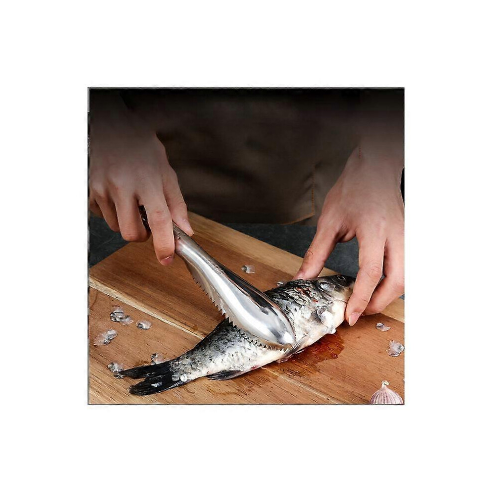 (As show, One size) Fish scale plane scraping fish scale artifact 304 stainless steel scale brush