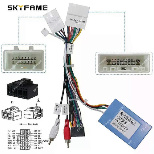Gilt für 16-poligen Kabelbaumadapter, Canbus-Box-Decoder, Android-Radio-Stromkabel für Subaru 1