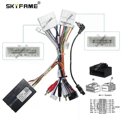 (CAN-Bus-Kabel) Gilt für 16-poligen Kfz-Kabelbaumadapter, CAN-Bus-Box-Decoder, Koleos Android-Radio-Stromversorgung 1