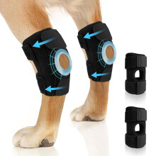 (black,XL)Dog Knee Brace ACL Ligament Tear Support Recovery Aid Cat Joint Dislocation Protection Adjustable Black