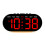 (black shell blue light)Multi-function LED Digital Clock with Large Screen, Thermometer, Perpetual Calendar, Alarm, Bedside Lamp & USB Output 11