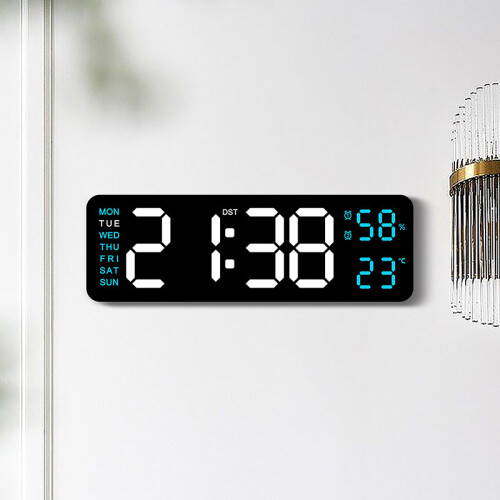 (rose red)Multi-function LED Digital Clock with Large Display, Modern Design, Wall Mountable or Tabletop 1