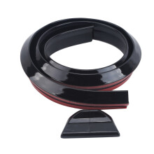 (Pure black glossy finish)Universal Car Carbon Fiber Spoiler Matte Small Size with Rubber Strip Fits Various Models 1500mm