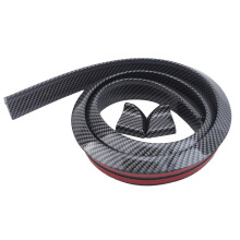 (Small carbon fibre pattern)Universal Car Carbon Fiber Spoiler Matte Small Size with Rubber Strip Fits Various Models 1500mm