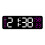 (green)Multi-function LED Digital Clock with Large Display, Modern Design, Wall Mountable or Tabletop 7