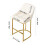 Living And Home (White) Set of 2 Upholstered Bar Stools 7
