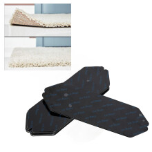 16 Pcs Adhesive Carpet Tape Pad PU Rug Pad Gripper Anti Slip Sticker Rug Corner Tape Pad Grips Black
