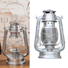 Kerosene Lantern Decorative Portable Handheld Metal Vintage Glass Oil Lamp for Outdoor Camping
