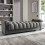 Living And Home Grey Channel Sleeper Sofa Bed 2