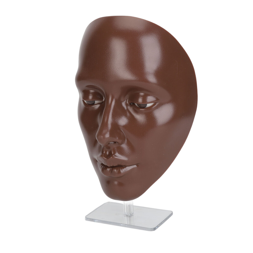 Black 5D Silicone Makeup Practice Face Teaching Face Eye Cosmetic Mannequin Board For Cosmetology