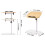Living And Home Height Adjustable C-Shape Overbed Table 6