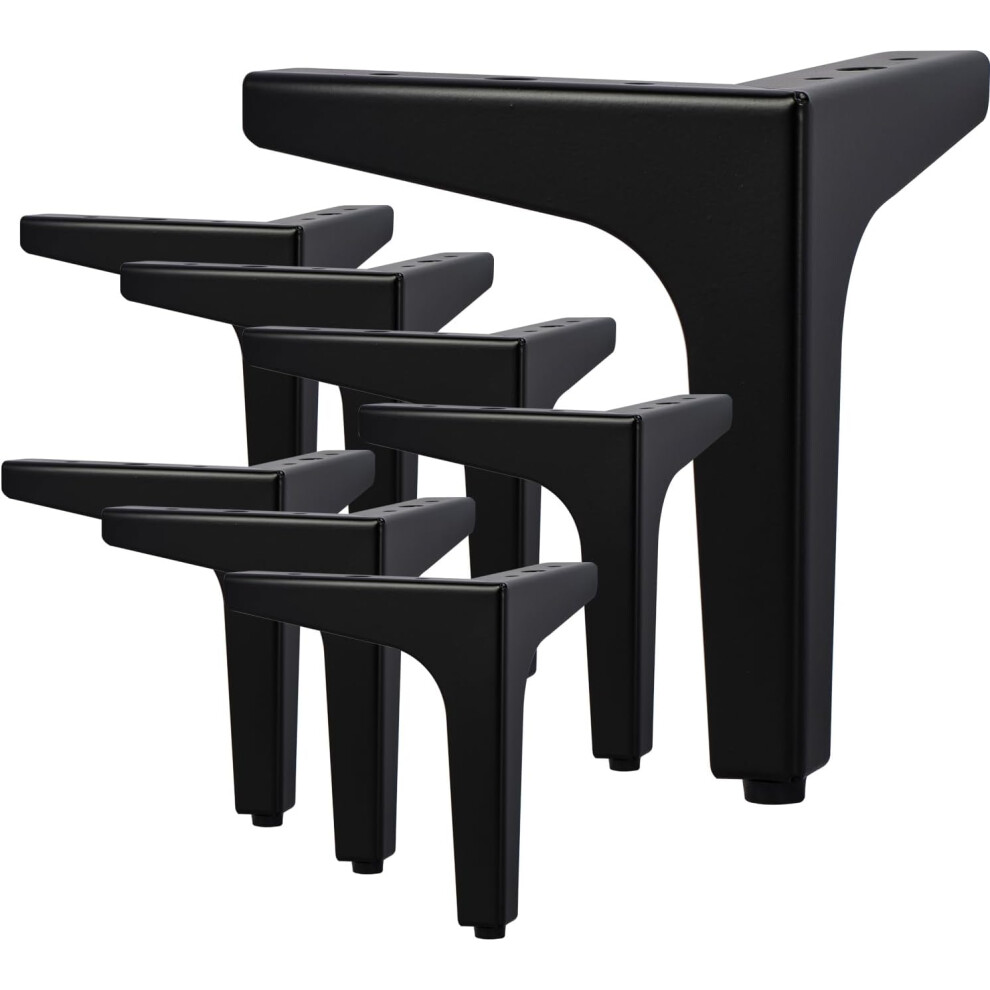 (15Cm, Black) 5 Inch Metal Furniture Legs, Set Of 4 Modern Iron Diamond Triangle Furniture Feet Diy Replacement Walnut For Cabinet Cupboard Sofa Couch 749691453121
