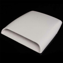 (White) Universal Car 4x4 Decorative Air Flow Intake Hood Scoop Vent Bonnet Cover -JA