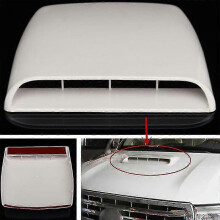 (Black) Universal Car 4x4 Decorative Air Flow Intake Hood Scoop Vent Bonnet Cover -JA