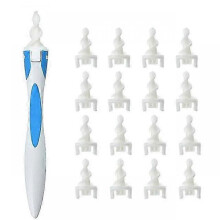 (Beige) Ear Wax Remover Tool Ear Cleaner With Soft Silicone 16 Replacement Tips Simply To Grab And Extract Earwax