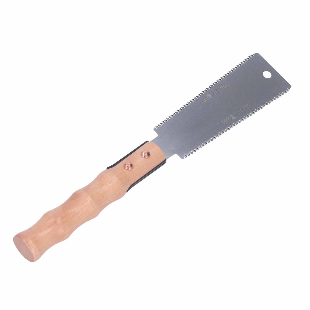 Japanese Hand Saw Sk5 Alloy Blade Wooden Handle Wide Head Fine Teeth Mini Double Edge Sided Pull Saw For Woodworking 3481314463076
