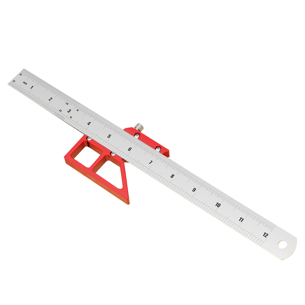Center Gauge 12In 45 90 Line Ruler Measuring Scribing Tool For Woodworking Marking 3371314463131