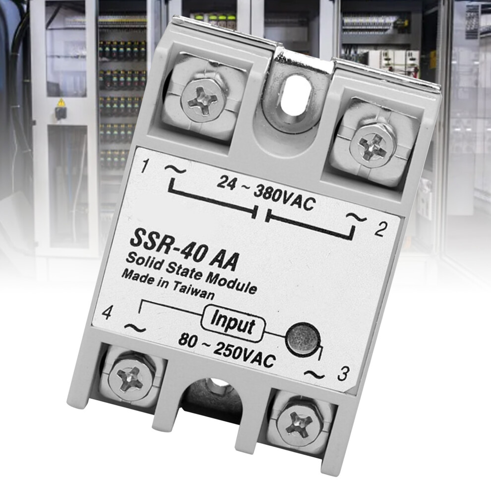 Solid State Relay Module Ac To Ac Single Phase Relay Switch 80Â Input 24Â380V Output Ssrâ40Aa 8351314465040