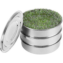 Seed Propagator Tray Seed Sprouting Kit Stainless Steel Mesh Sprouting Trays Stackable Sprouter Kit