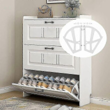 Pair Shoe Cabinet Shelves Home Hollow Double Shelf Shoe Rack Cabinet Drawer Shoe Rack, Shelf, Cabine - JA