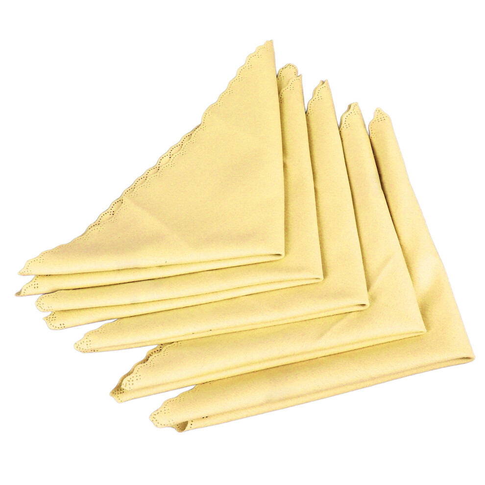 5Pcs Piano Cleaning Cloth Musical Instruments Polishing Cleaning Cloth For Guitar Bass Violin Yellow 7611314467194