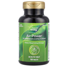 Natures Way Air-Power Guaifenesin Expektorans befreit die Atemwege, verdnnt und lst Schleim, vegan, 100 Tabletten (Verpackung kann variieren)