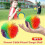 Large Rainbow Monkey Stringy Ball Silicone Bouncing Fluffy Juggling Ball 1PC Fidget Toy 6