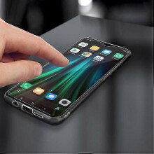 Xiaomi Redmi Note 8 Pro Case Silicone And 9h Transparent Tempered Glass Film White - XY