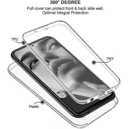 Iphone 13 Case Full 360 Transparent Double Sided Plastic Silicone - XY 1
