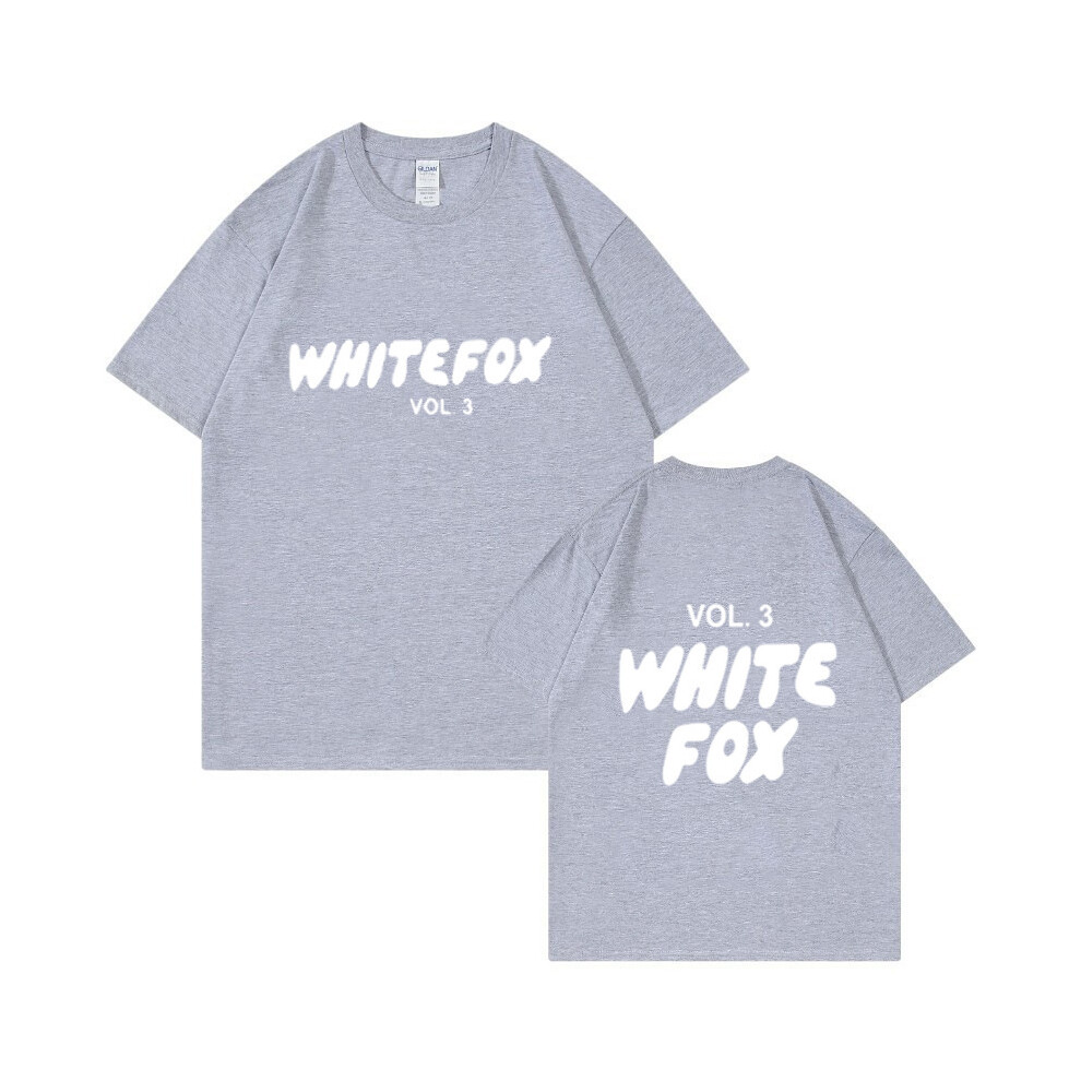 (Light Grey [White Label], XXXL) Unisex Fashion Casual Short Sleeve T-Shirt, Independent Site Brand Logo Printed Cotton T-Shirt-image-OPC-PHQWQ95-NEW