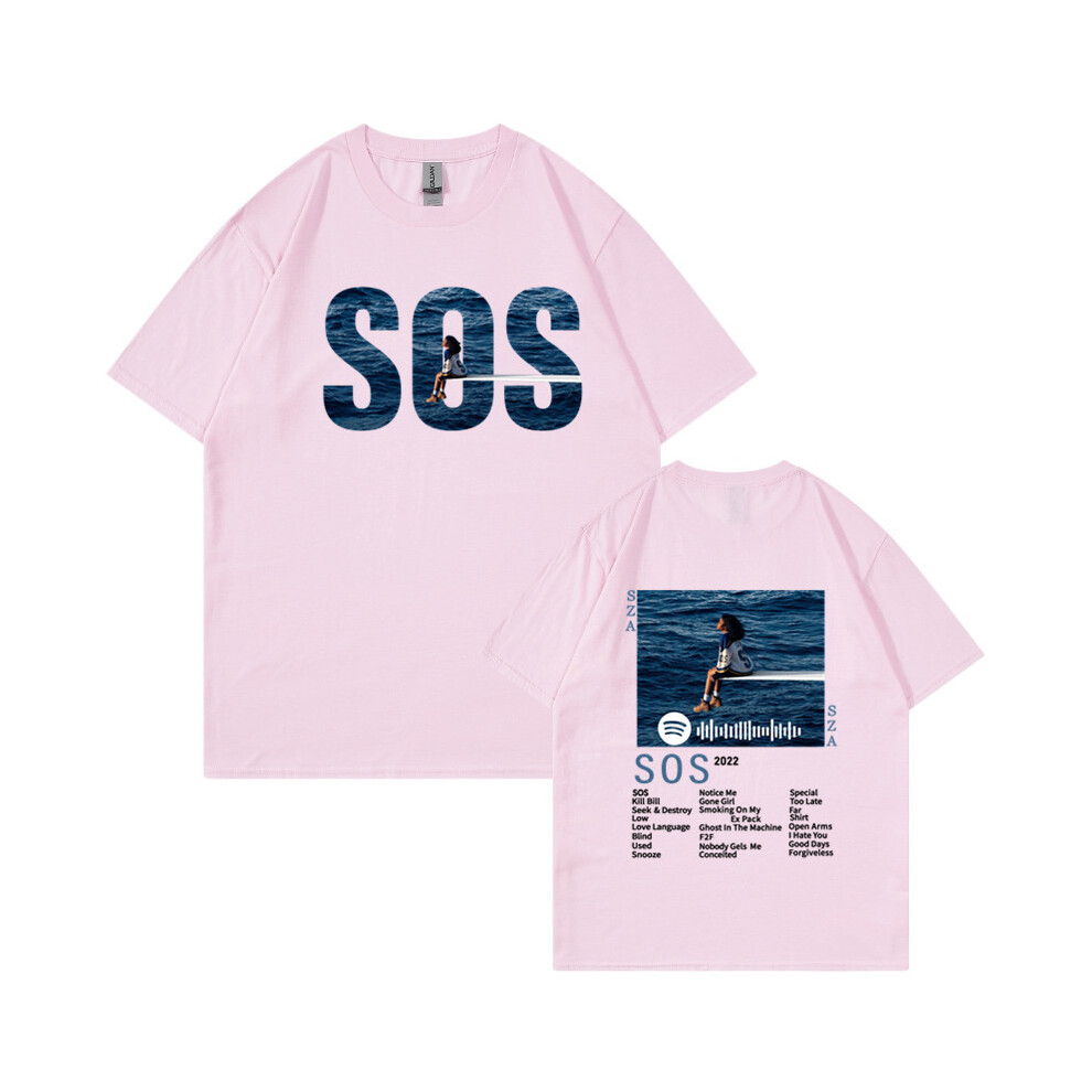 (Pink-1, XXL) New SZA SOS Music Album Graphic Round Neck T-Shirt for Men and Women-image-OPC-PHQWQBP-NEW