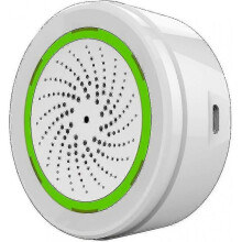 Z-wave Plus Siren Alarm with Strobe Alerts, Support Usb Charge And with Back Up Battery Works with Smartthings, 105db