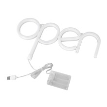Neon Open Sign Bright RGB LED Sign 13.8x7.3in Battery USB Powered PVC Neon Display Light for Store Party Restaurants